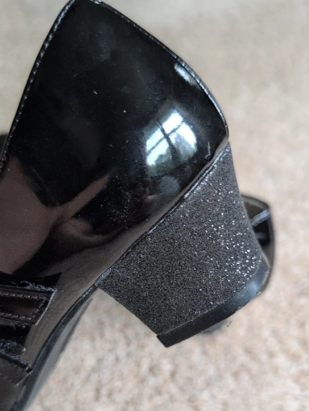 American Eagle Outfitters Kids Mary Janes With Glitter Heels.
